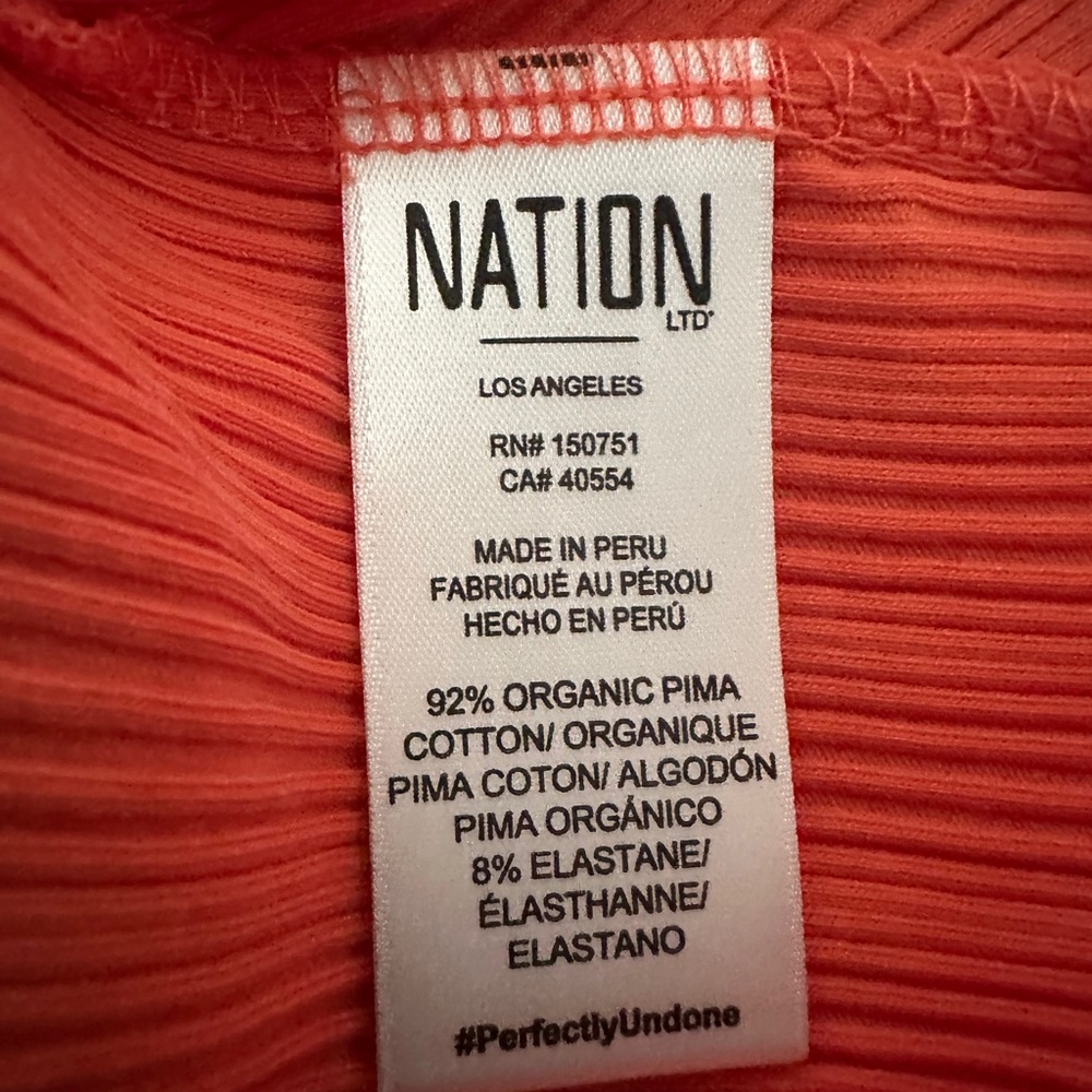 Melanie Rib Tank Dress in Ginger by Nation Los Angeles size XXL - Picture 5 of 10